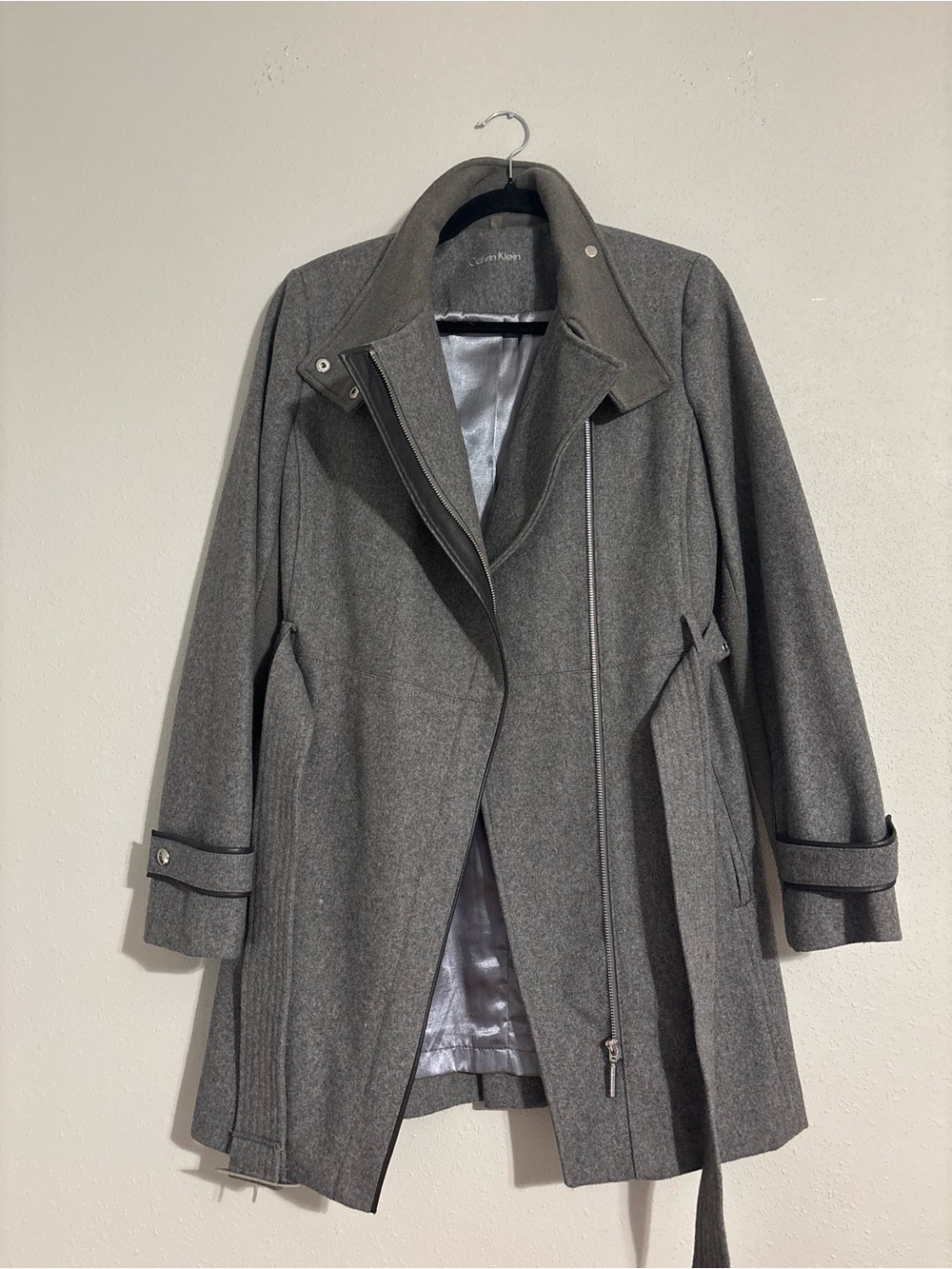 CalvinGray Wool-Blend Women's Coat